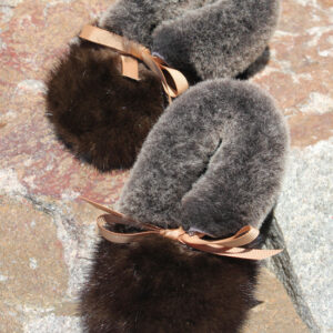 Baby Moccasins 126M - Mink and Fleece