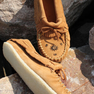 Ladies - 2126L Suede Beaded with Rubber Sole