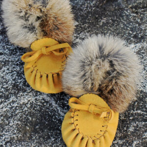 Baby Moccasins - Rabbit Fur Trimmed 221B