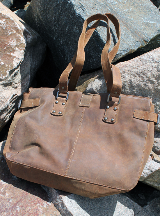 Buffalo Hide Tote Bag by Adrian Klis - 2937