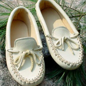 Ladies Moccasins - 64KBL Caribou Hide Triple Soled