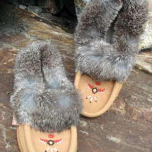 Women's Moccasins - 671L Fleece/Moosehide