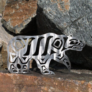 Salvaged Metal Sculpture - Bear by Pamela Baker