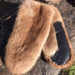 Adult Mitten: 509 Beaver Fur with Leather Palm