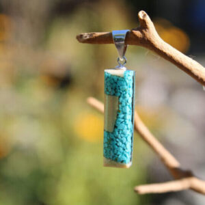Mammoth Ivory Pendant - Turquoise DRT1 Assorted