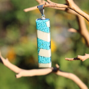 Mammoth Ivory Pendant - Turquoise DRT2 Assorted