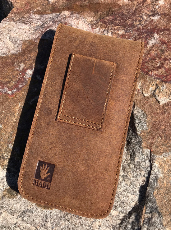 Buffalo Hide Cell Phone Pouch by Klis - 273