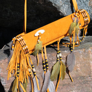 Fringed and Beaded Deerskin Quiver - L2 Assorted