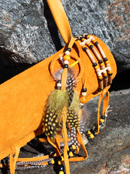 Fringed and Beaded Deerskin Quiver - L2 Assorted