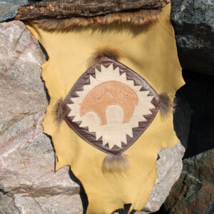 Wallhanging by Luc Desrosiers - Spirit Bear with Fox Fur Tufts