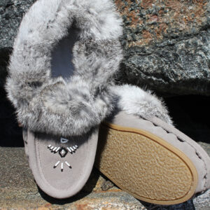 Ladies Soled, Fleece-Lined Moccasins - 13660