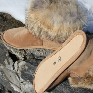 Ladies Moccasins - 204C Fleece Lined, Fur Trimmed Boot