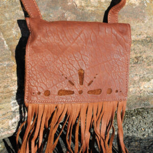 Fringed Leather Purse - CLC817 Brown