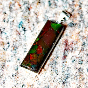 Mammoth Ivory Pendant - Ammolite LR