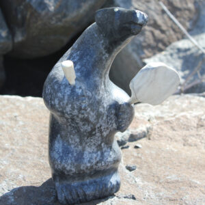 Inuit Carving by C. Opiak - Drum Dance Bear