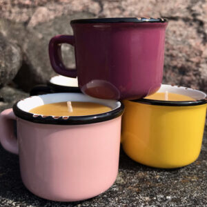 Beeswax Candles in Espresso Cups - Assorted