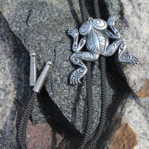 Pewter Bolo Tie - Frog