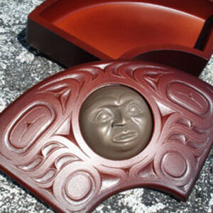 Trinket Box - Fan with Bronze Moon 04496