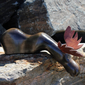 'Curious' Moose Hand-Carved by Tremblay - Y761