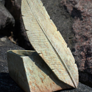 Smudge Bowl by He Stands by the Sky - 4878-276 Feather