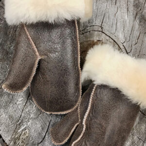 Sheepskin Mitts for Children - Brown or White