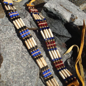 Mohawk Choker - 4 Row Bone 10180