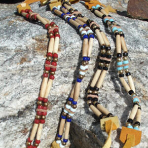 Mohawk Choker - 2 Row Bone 10196