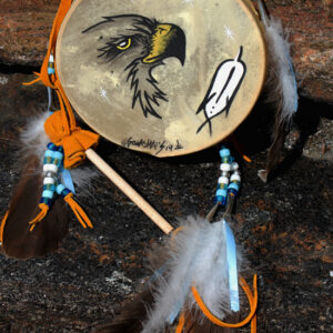 Drum Onondaga - Eagle Head and Feather