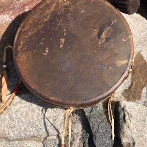 Two Sided Drum and Beater - Huron Rawhide