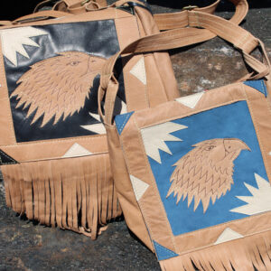 Fringed Bag by Luc Desrosiers - Medium Eagle Assorted