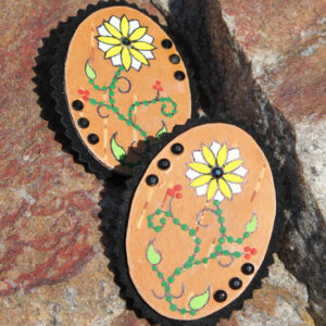 Earrings - Hand Painted on Birch Bark by O. Nepoose