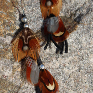 Earrings - Feather Waterfall by R. Maracle