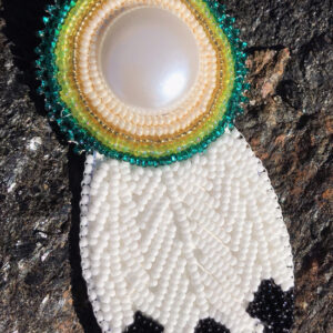 Beaded Barrette by Mohawk Artisans - 15132 Beaded Feathers