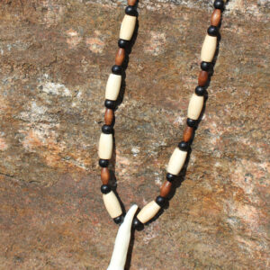 Necklace with Beads and Moose Tooth - GH204