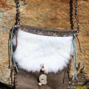 Purse by Gaston Henry - Rabbit Fur Trimmed