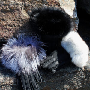 Sheepskin Glove/Assorted Fox Fur Trimmed 502F