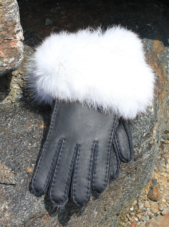 Sheepskin Glove/Assorted Fox Fur Trimmed 502F