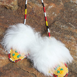 Ornamental Deerskin Mittens - Irene Makadebin