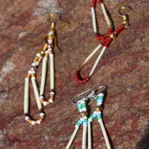 Earrings - Porcupine Quill by M.L. George