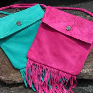 Purse by Metis Artist Luc Desrosiers - Small Suede Assorted