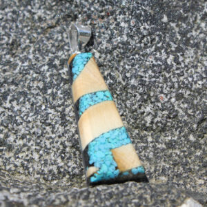Mammoth Ivory Pendant - Turquoise DFT2