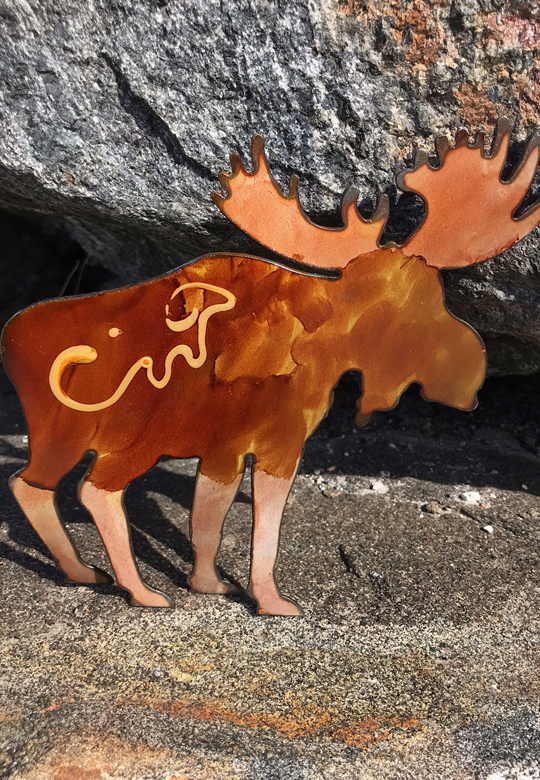 Salvaged Metal Sculpture - Moose Assorted