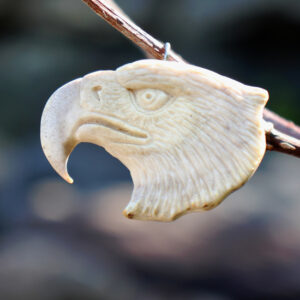Deer Antler Pendant by Richard Parnham - Eagle Head