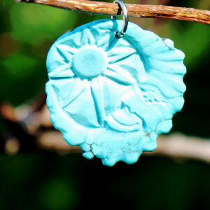 Turquoise Pendant by R. Parnham - Sun and Moon