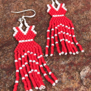 Earrings - Beaded Red Dress Small Assorted