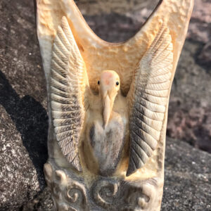 Carving by Richard Parnham - Loon on Moose Antler