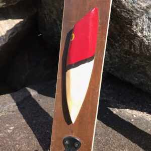 Hand Crafted 'Lure' Hook - Red and Natural