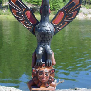 Hand Painted Totem Pole - 02400