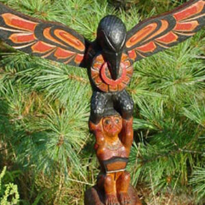 Hand Painted Totem Pole - 02401