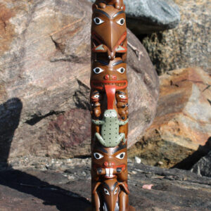 Hand Painted Totem Pole - 02021